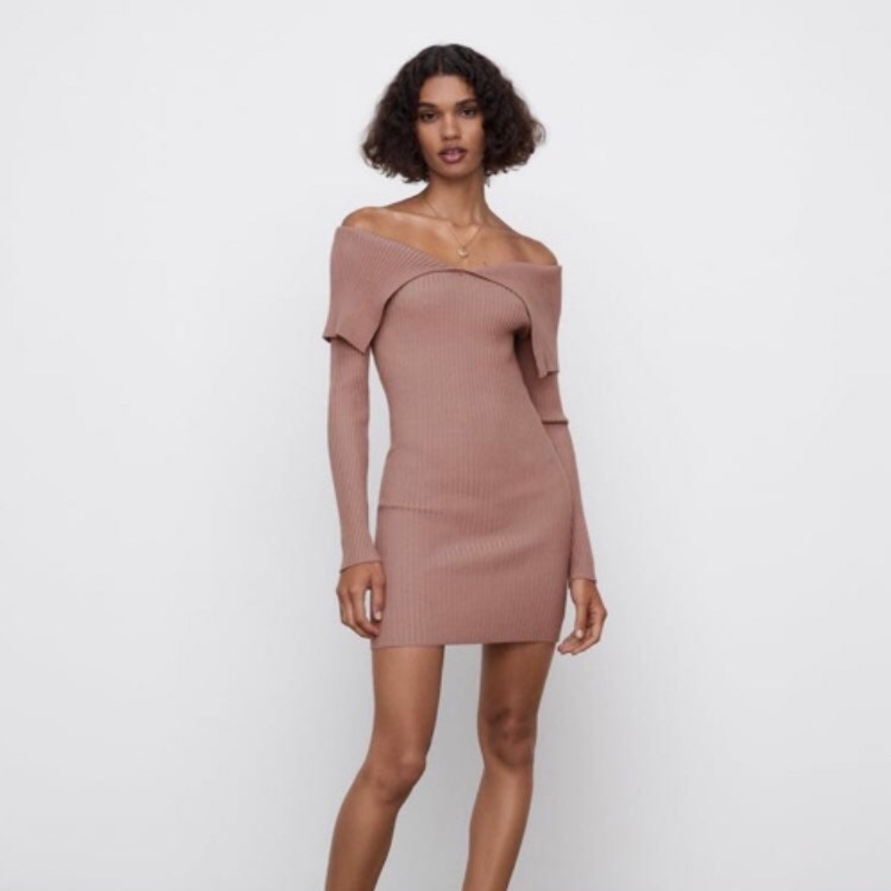 Zara ribbed knit dress size s